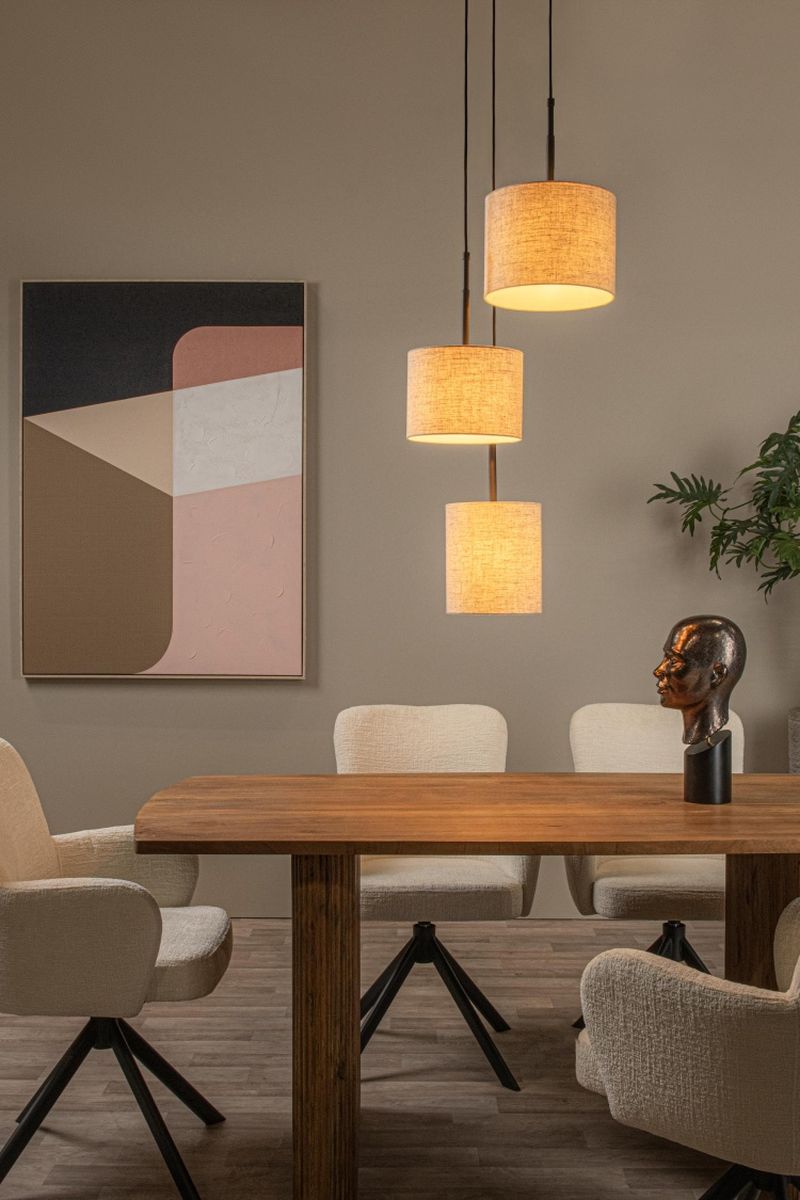 Lucide MAYA - Závesné svietidlo - Ø 50 cm - 3xE27 - Čierna